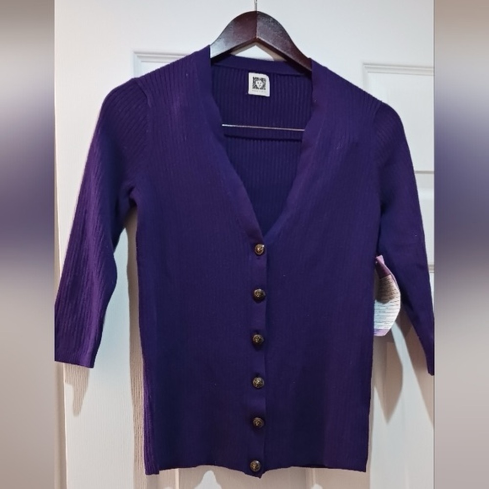 ANNE KLEIN Cardigan size S 34 sleeve